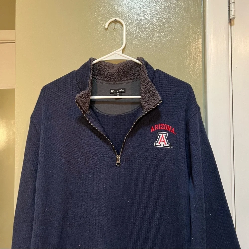 Champion Elite Men's Size XL Quarter Zip Sweater University of Arizona Wildcats